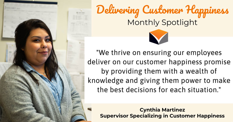Delivering Customer Happiness Monthly Spotlight – featuring Cynthia Martinez