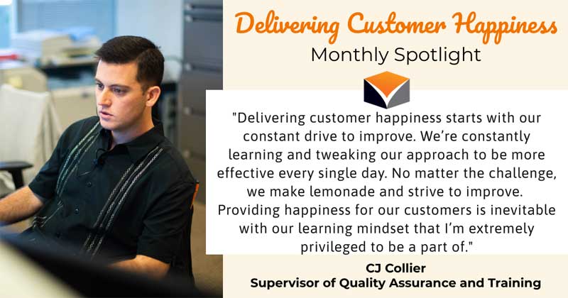 Delivering Customer Happiness Monthly Spotlight – featuring CJ Collier